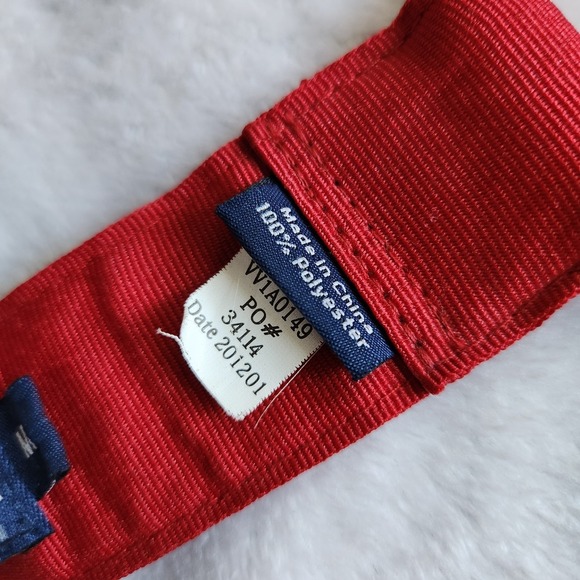 Vineyard Vines by Shep & Ian D Ring Belt Red Fish Bones Skeleton Medium 42" Long - Picture 3 of 7